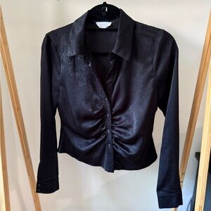 Sage the Label black cropped blouse